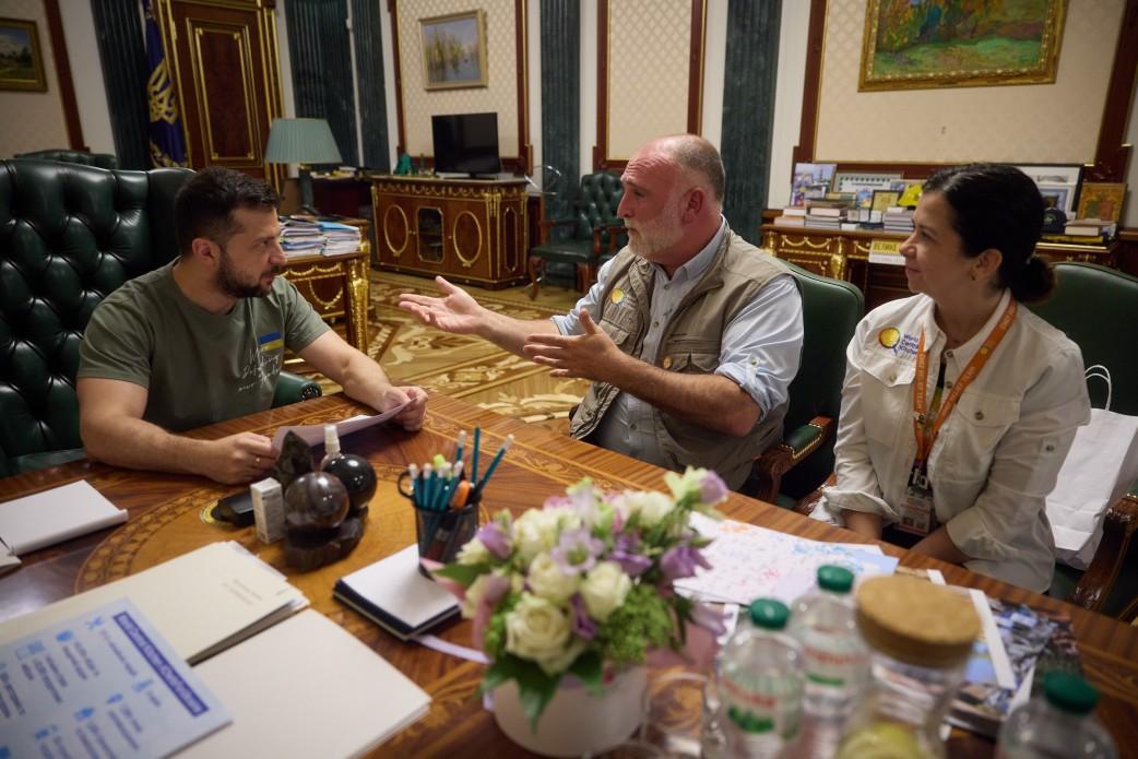 Volodymyr Zelensky met with founder of the World Central Kitchen humanitarian organization Jose Andres