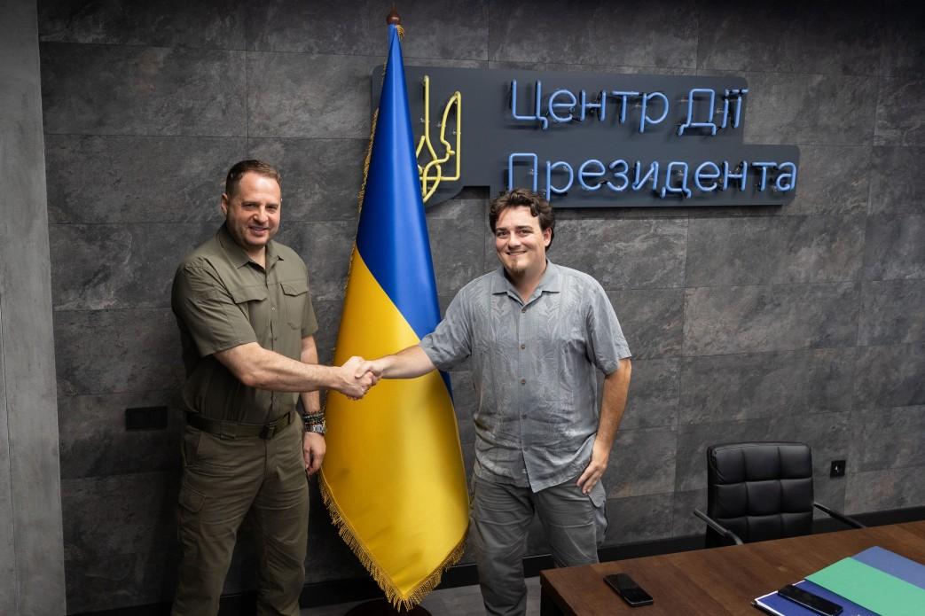 Andriy Yermak met with businessman Palmer Luckey