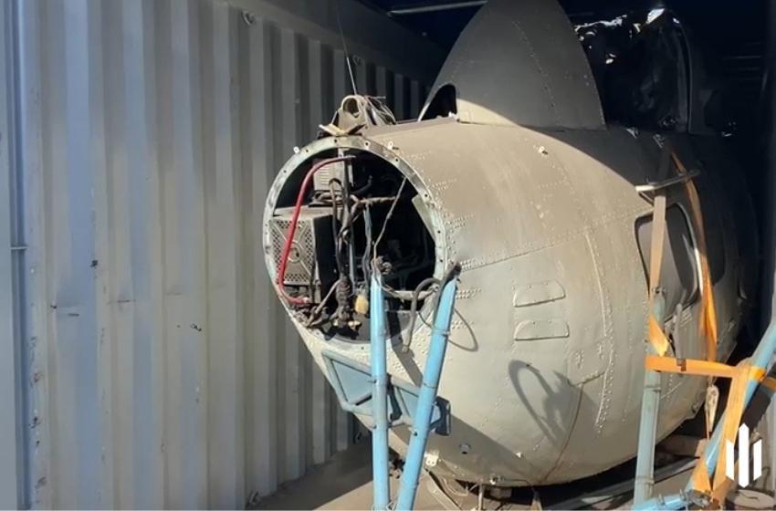 During the searches at the Odessa customs office, the SBI found a Mi-2 multi-purpose helicopter in the container (photo)