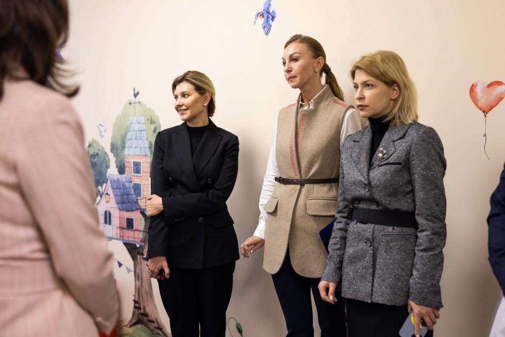 Olena Zelenska takes part in opening of Survivor Relief Centre in Kyiv