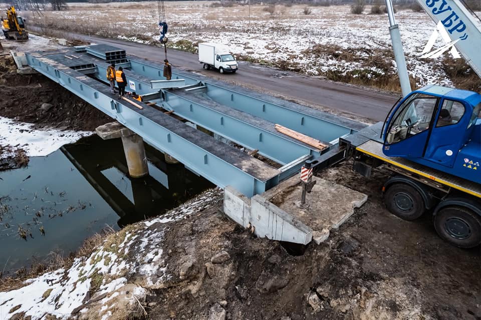 The first modular metal bridge from France was installed in the Chernihiv region