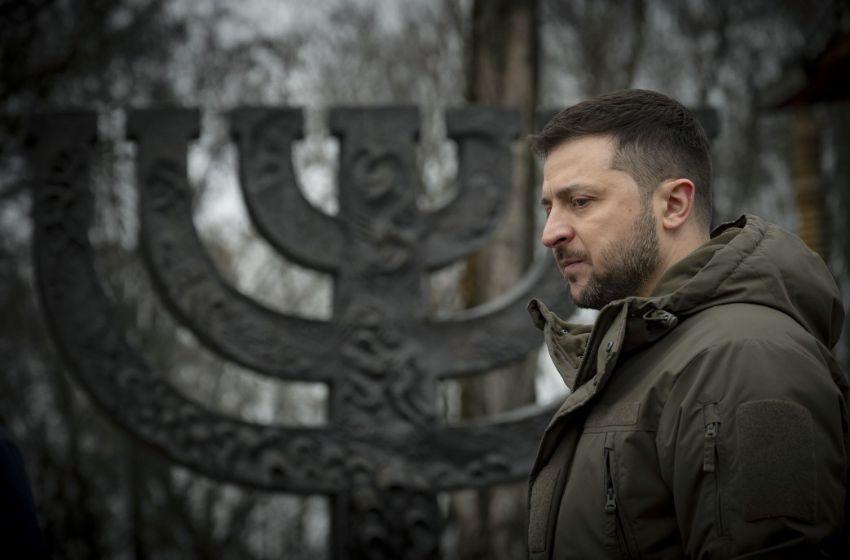 President Zelensky visited Babyn Yar Memorial to honour the memory of Holocaust victims