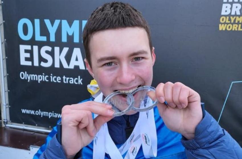 Ukrainian Yaroslav Lavrenyuk won the second silver at the youth qualifying skeleton games for the 2024 Olympics