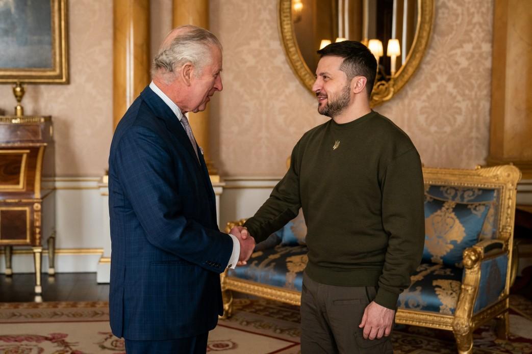 During a visit to the United Kingdom, Volodymyr Zelenskyy had a meeting with King Charles III