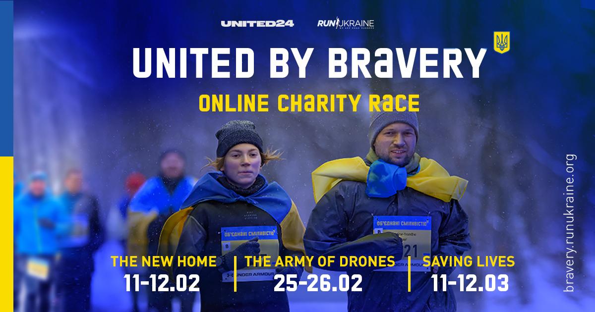 "United by Bravery" charity online races continue to support Ukraine