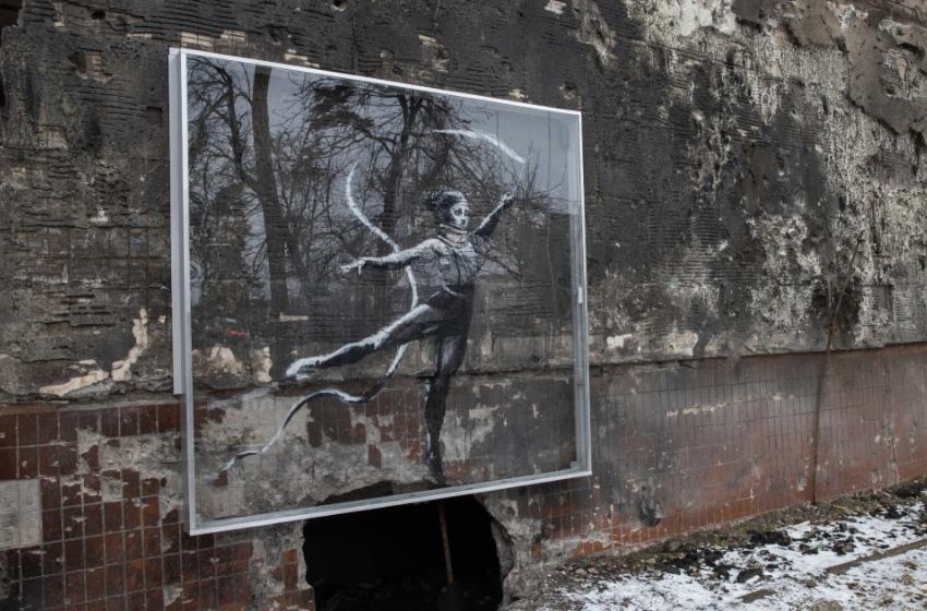 Banksy's works in the Kyiv region were placed under glass and equipped with special protection systems