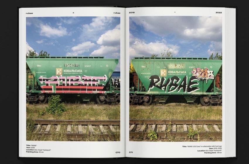 Ukrainian street artist Rubae released a book with his graffiti on freight trains