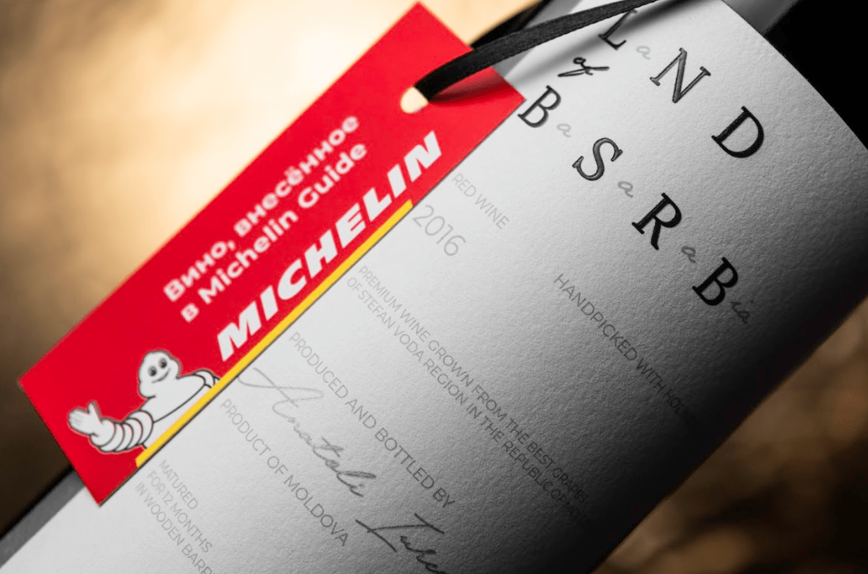 Wine marked by a Michelin guide