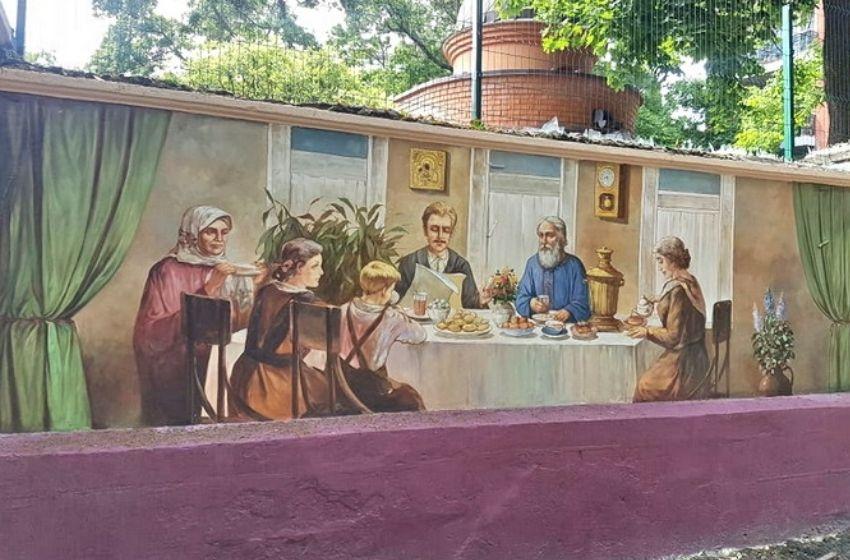 A new mural in the central Shevchenko park of Odessa