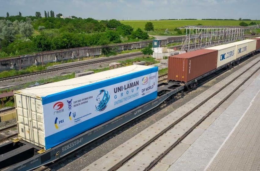 The freight train from China arrived to Odessa