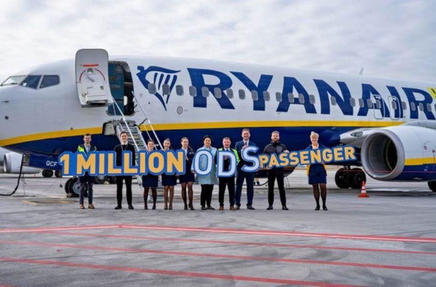 Ryanair brought one million passengers to Odessa airport