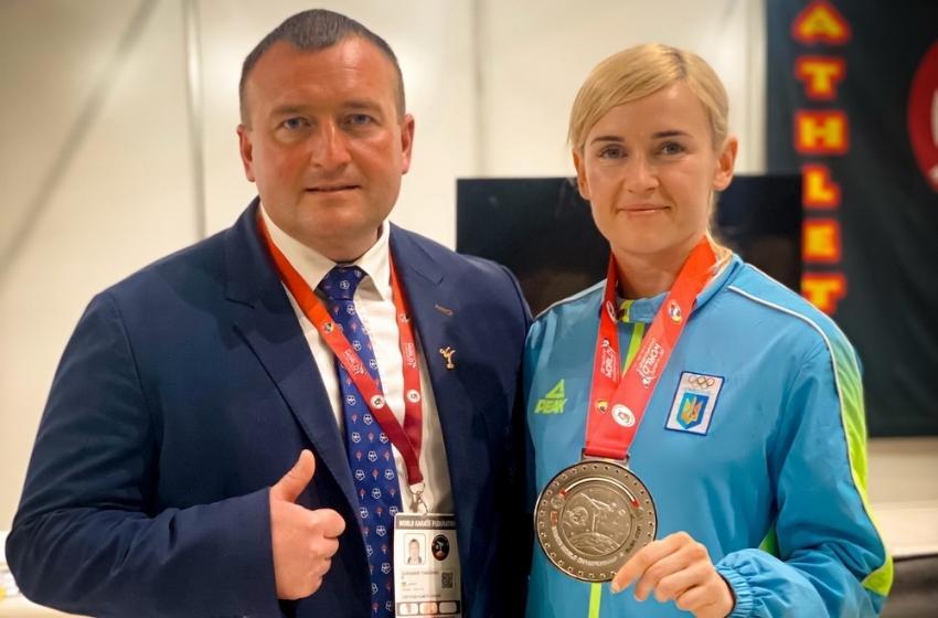 Ukrainian athlete Anita Serogina won a silver medal at the World Championship