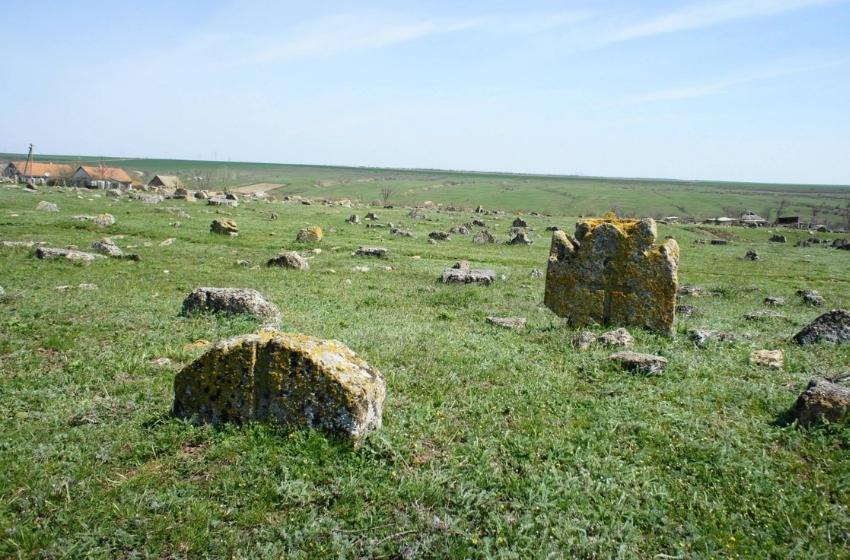 Headstones of the Old Cemetery in the village of Kubanka