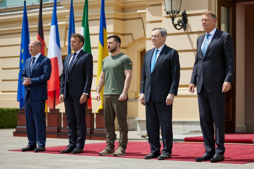 Volodymyr Zelensky met with the leaders of Germany, France, Romania and Italy in Kyiv