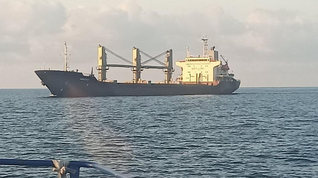 The second ship has used the temporary corridor for grain export