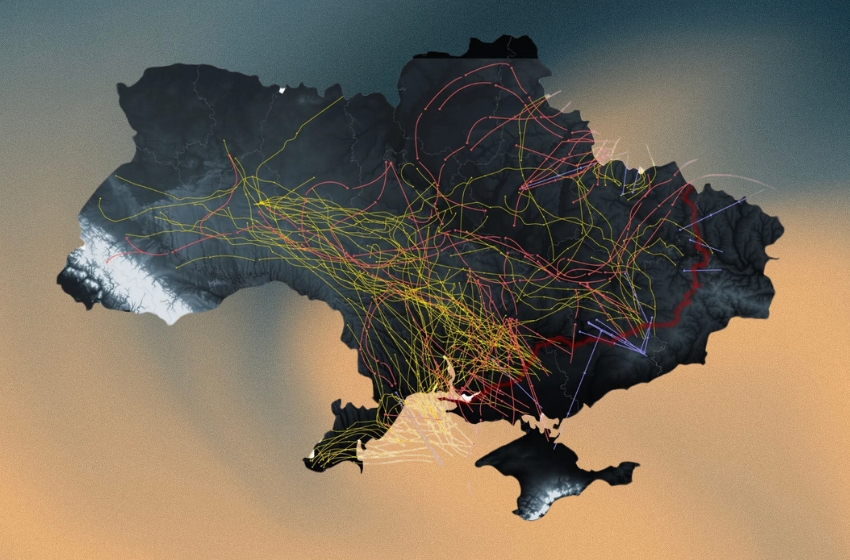 Texty: The "Shahed" drones and missiles map during September-October 2023