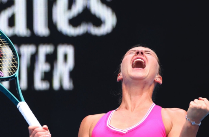 Marta Kostyuk reached the quarterfinals of the Australian Open for the first time