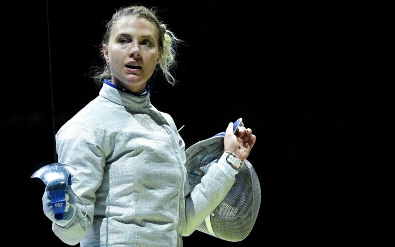 Olha Kharlan won the "bronze" at the World Cup stage in sabre fencing