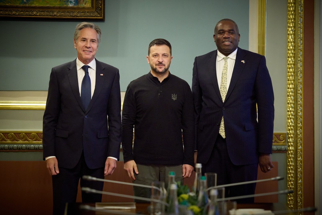 Volodymyr Zelensky met with the US Secretary of State and the UK Secretary of State for Foreign Affairs