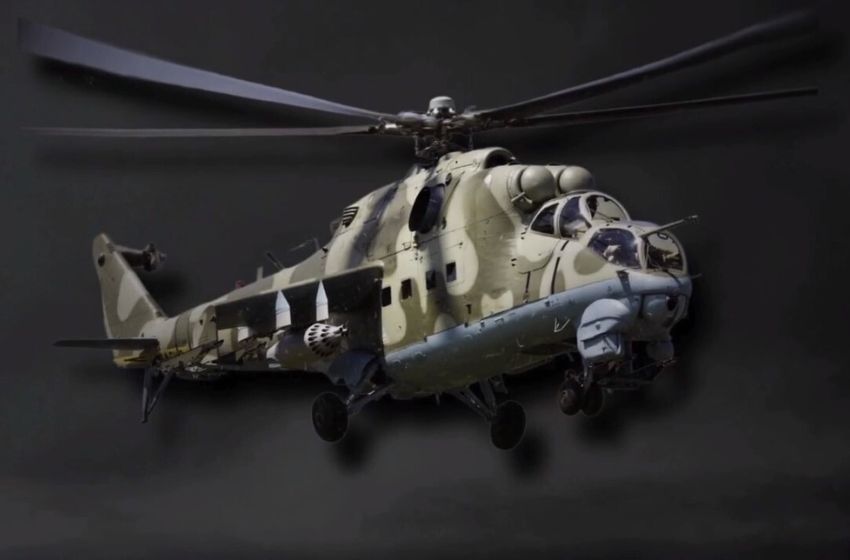 Defence Intelligence: A Russian Mi-24 attack helicopter was destroyed at an airfield in the Moscow region