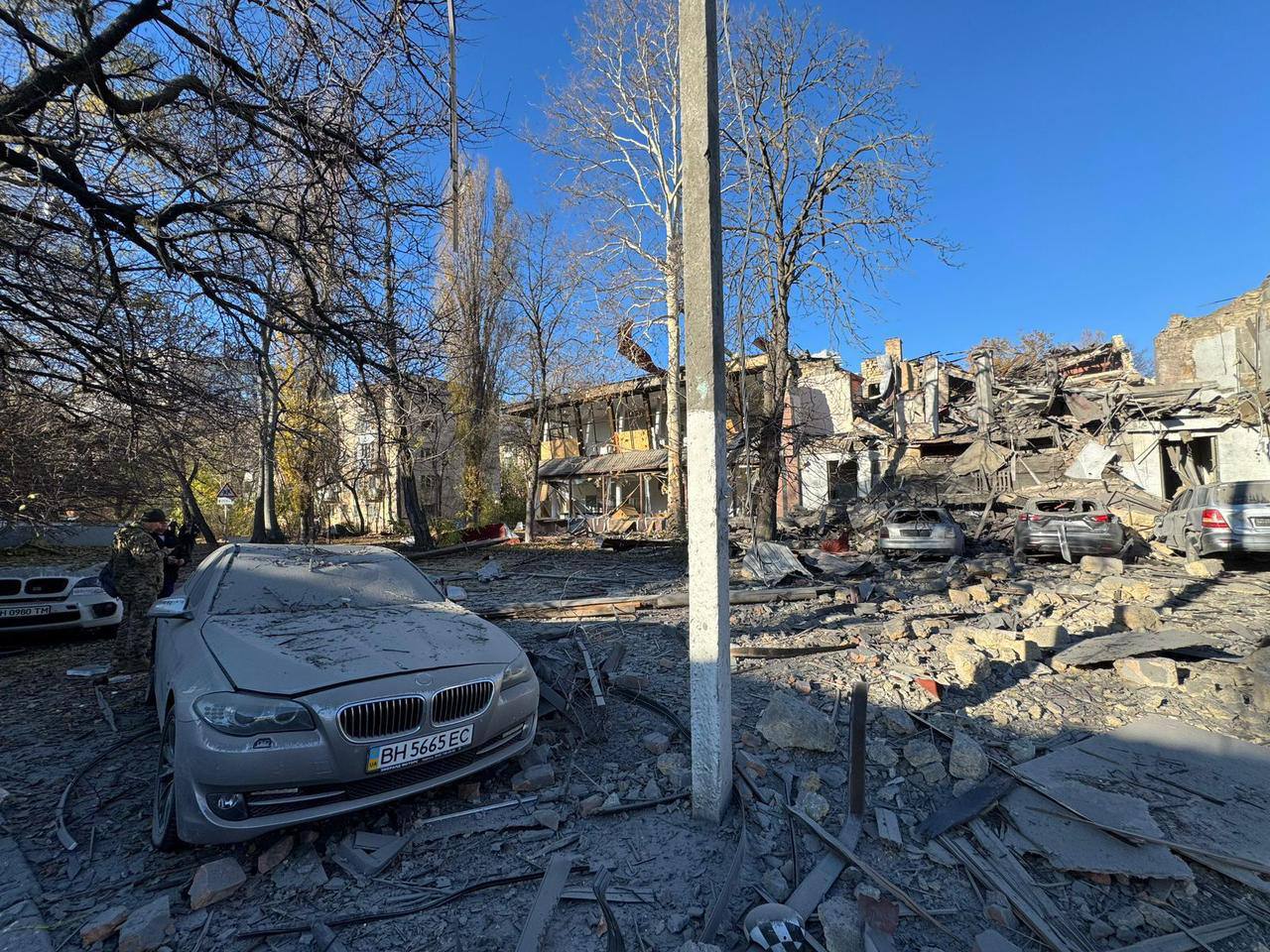 Russian forces launched a missile attack on the downtown of Odessa