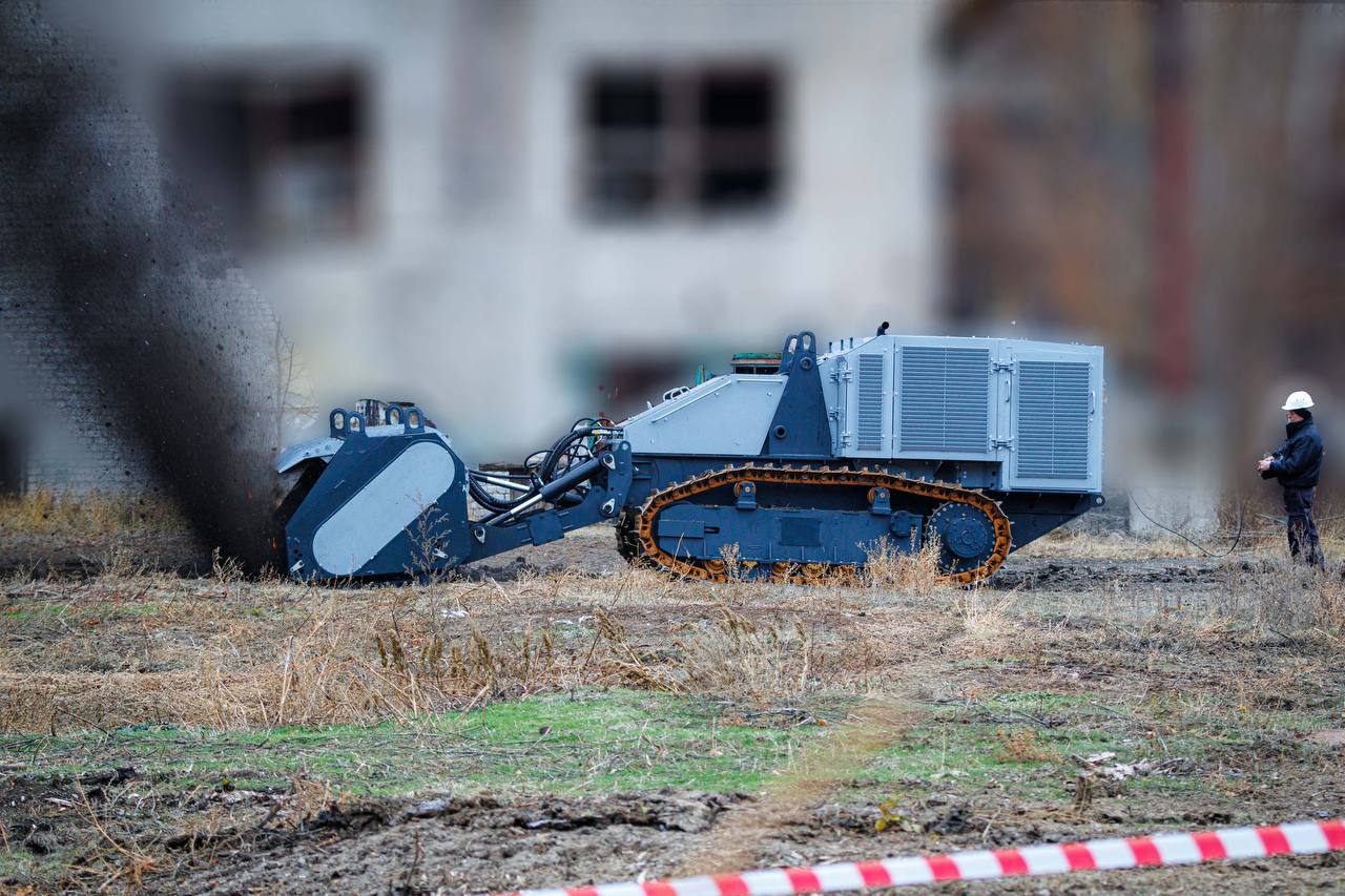 Kharkiv developers unveil mechanized demining machine