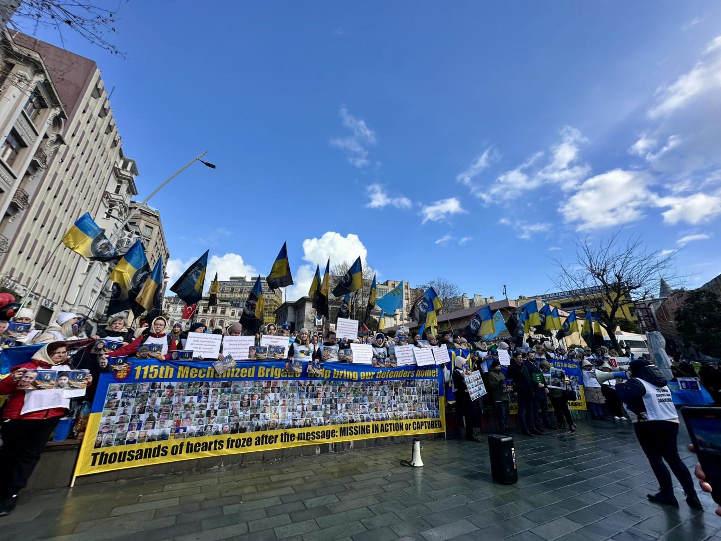 A rally was held in Istanbul to mark the third anniversary of Russia's invasion of Ukraine