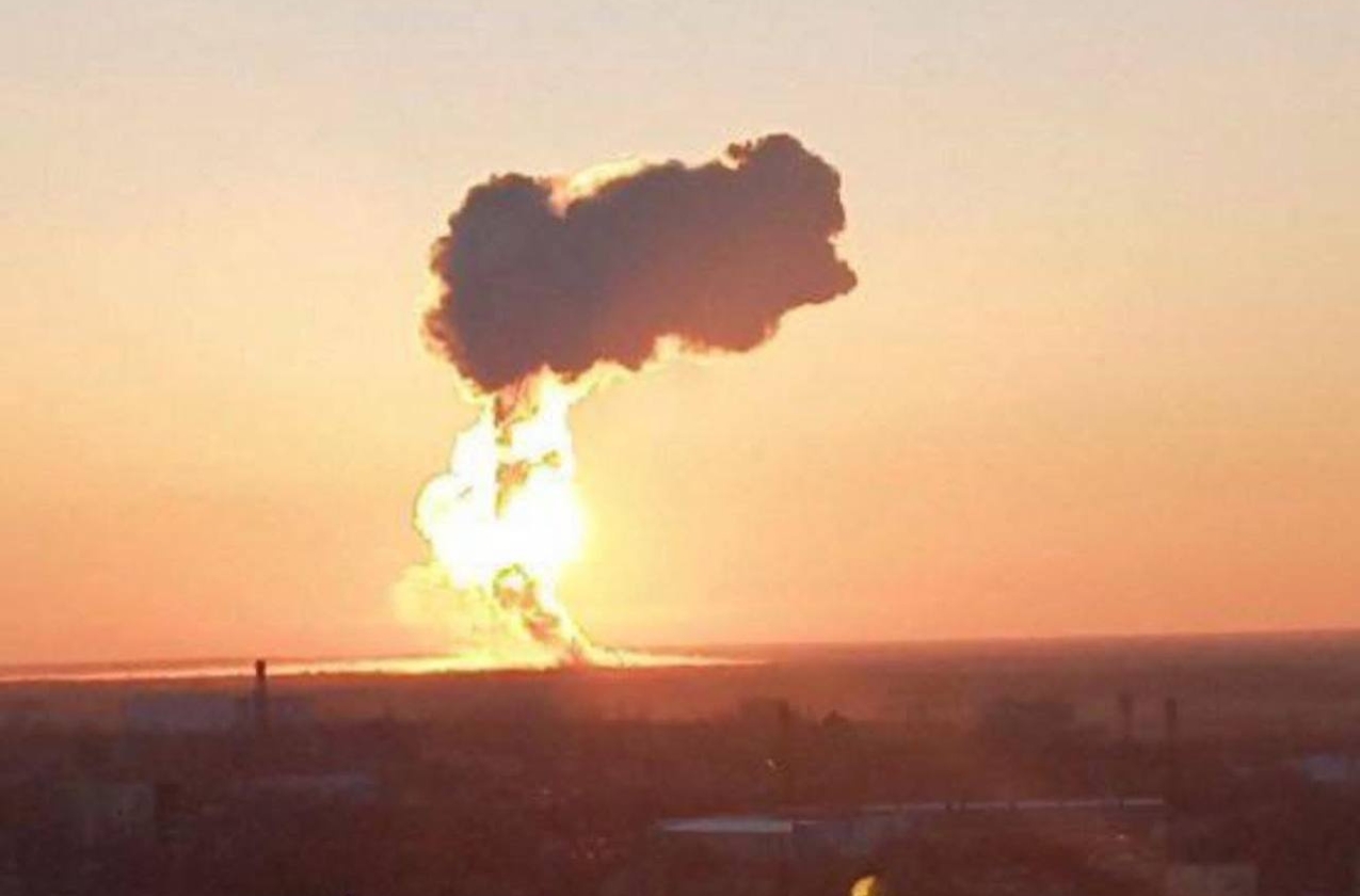 A massive drone strike has set fire to the strategic bomber airbase in Engels, Russia