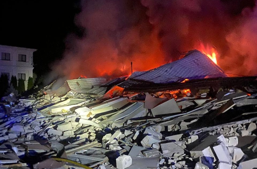 Massive drone attack: a company building destroyed in Poltava region, houses and power lines damaged