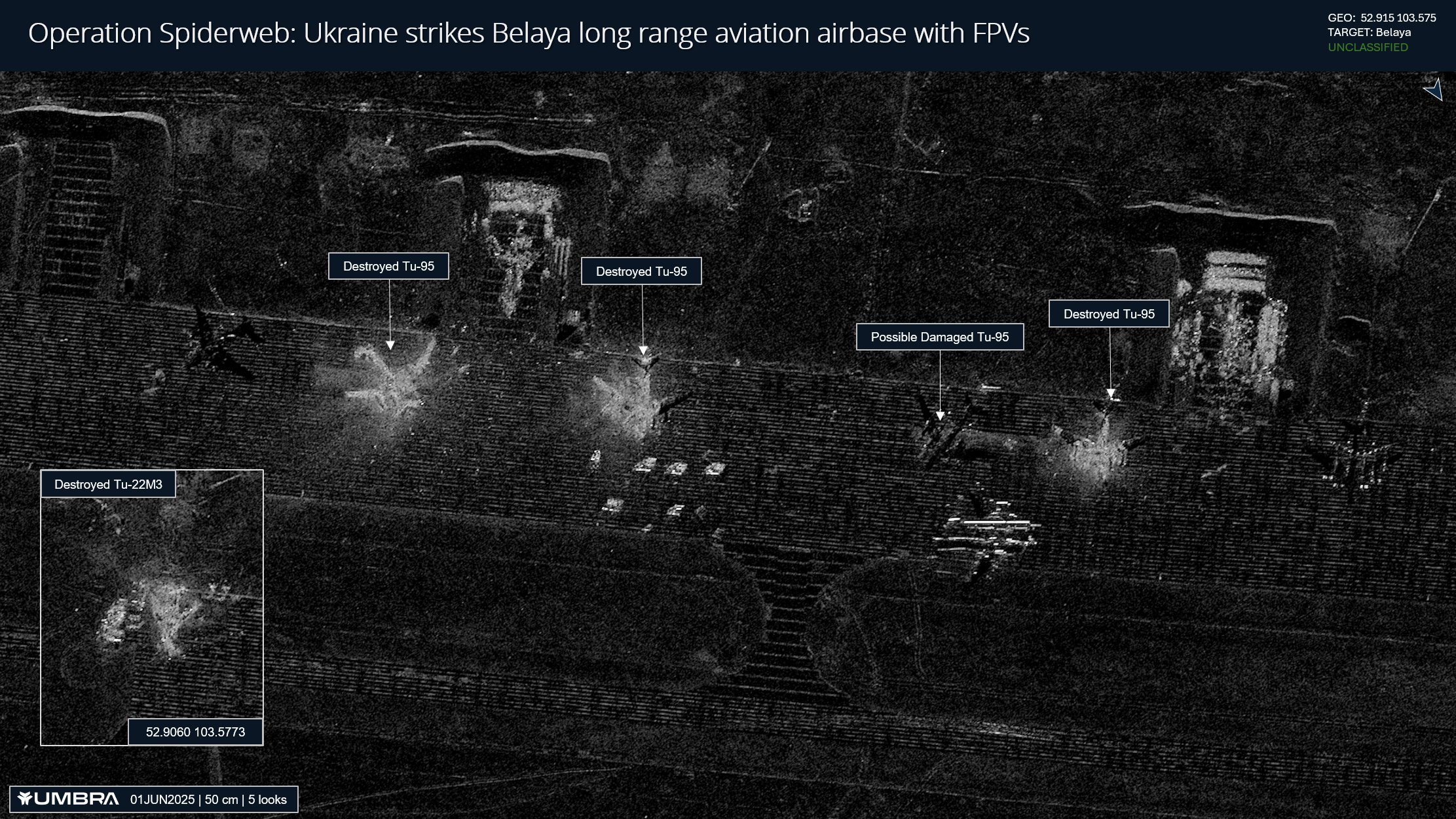 Attack on Russian airfields: satellite captured the aftermath