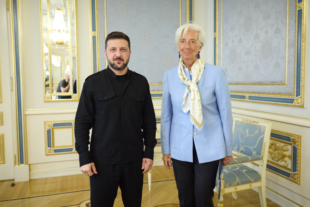 Volodymyr Zelensky and European Central Bank President discuss budgetary dupport for Ukraine