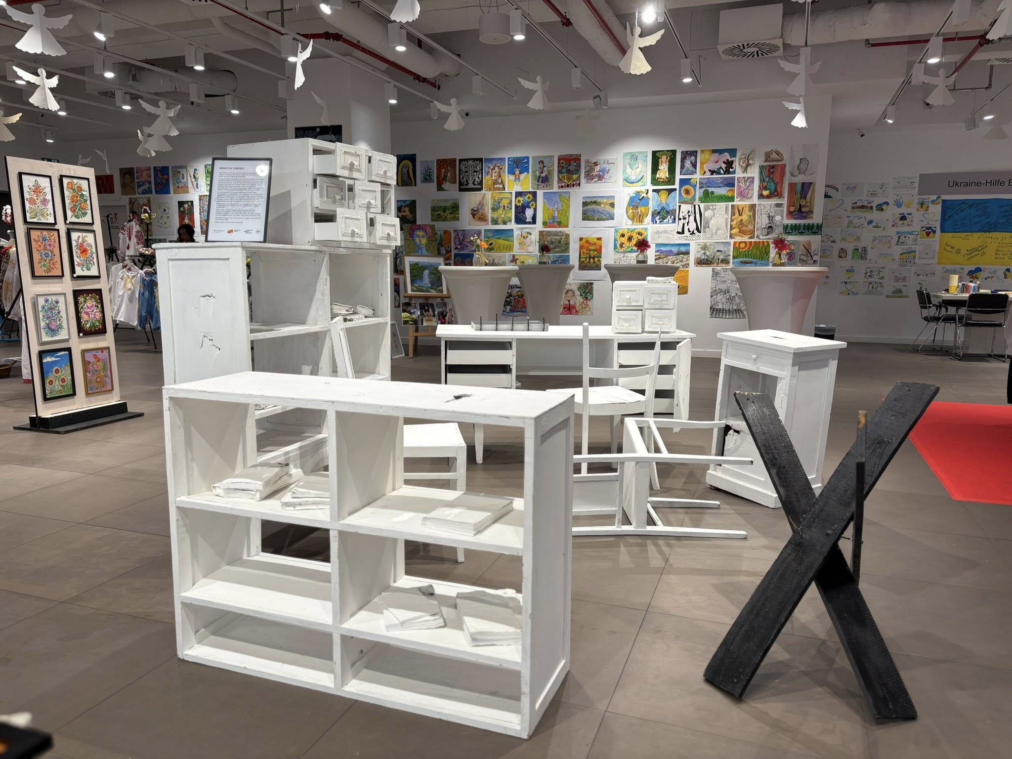 A Ukrainian charity art shop has opened in Berlin