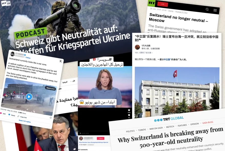 Russian propaganda distorts global perception of Switzerland