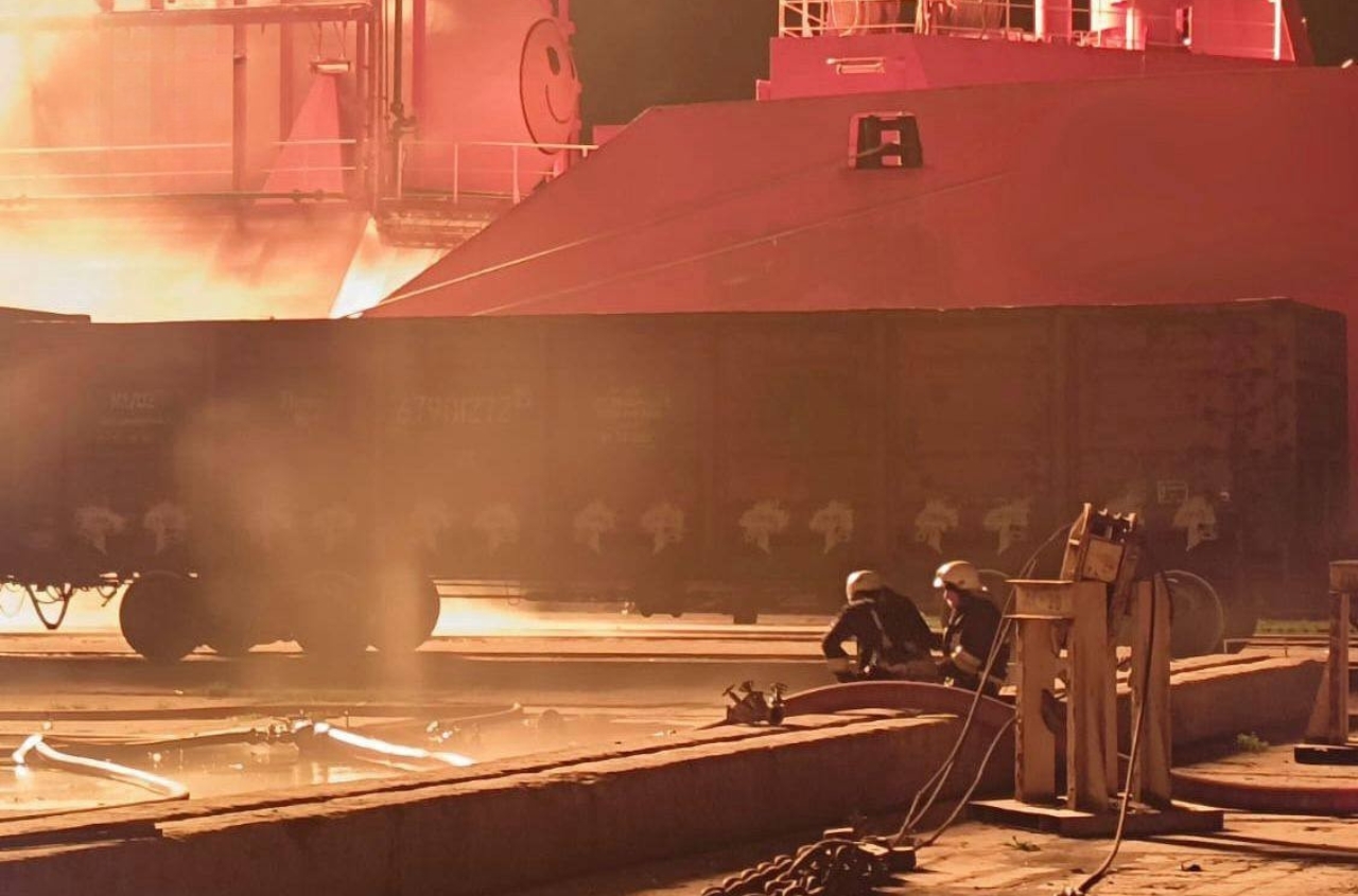 Massive Russian drone attack hits Odessa region, damaging energy sites and several ships