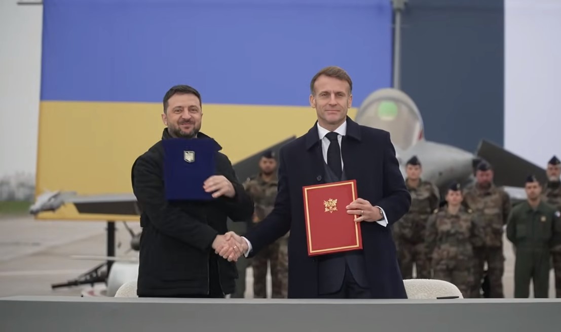 President Zelensky and French President Emmanuel Macron signed an agreement to strengthen Ukraine’s defense sector