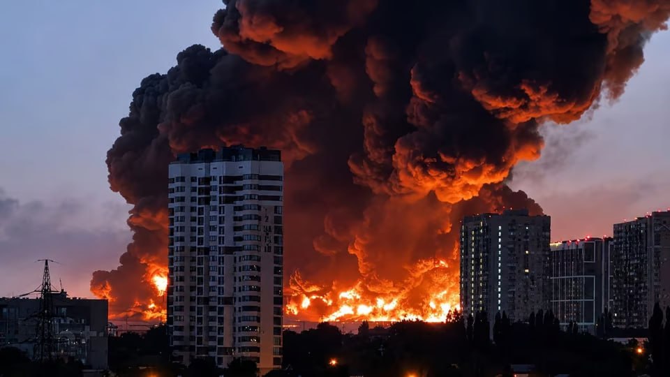 Drone attack sparks fires at Russian oil depot and two Wildberries logistics centers