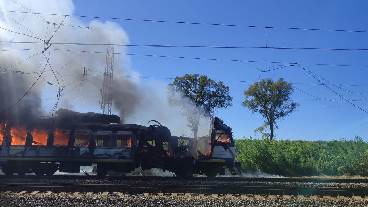Shahed drone hits Kharkiv–Izium train, injuring 7