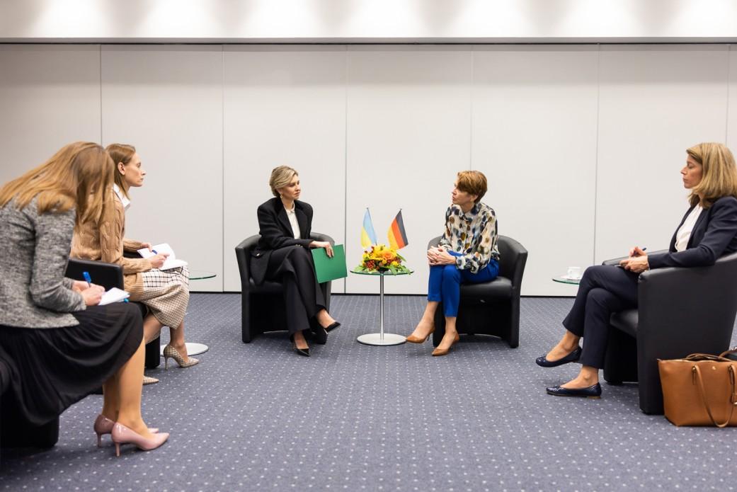Olena Zelenska meets with First Lady of Federal Republic of Germany Elke Büdenbender