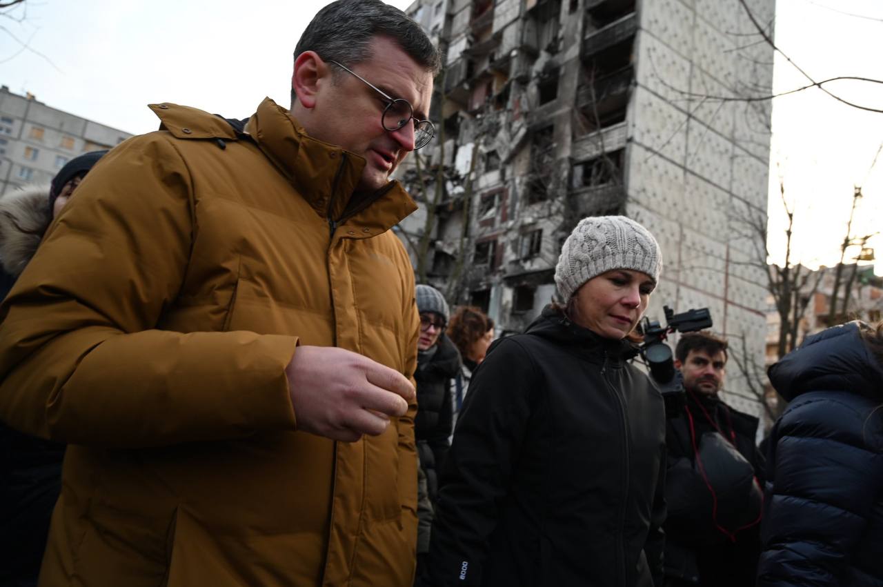 "This is a city of Ukrainian resilience and courage," - the head of the German Foreign Ministry arrived in Kharkiv