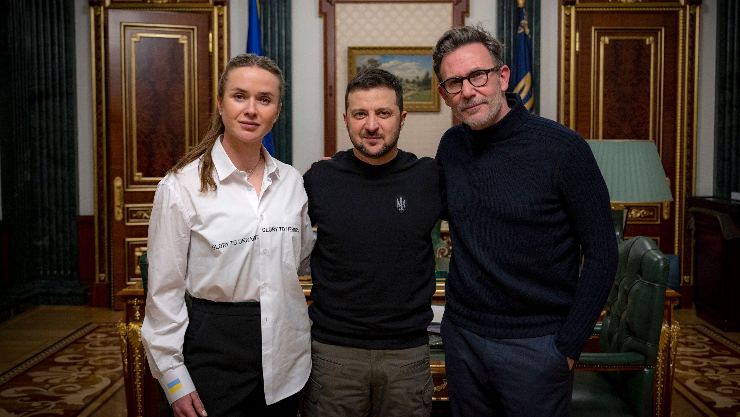 President Zelensky has discussed the Rebuild Ukraine programme with United24 ambassadors Elina Svitolina and Michael Hazanavicius