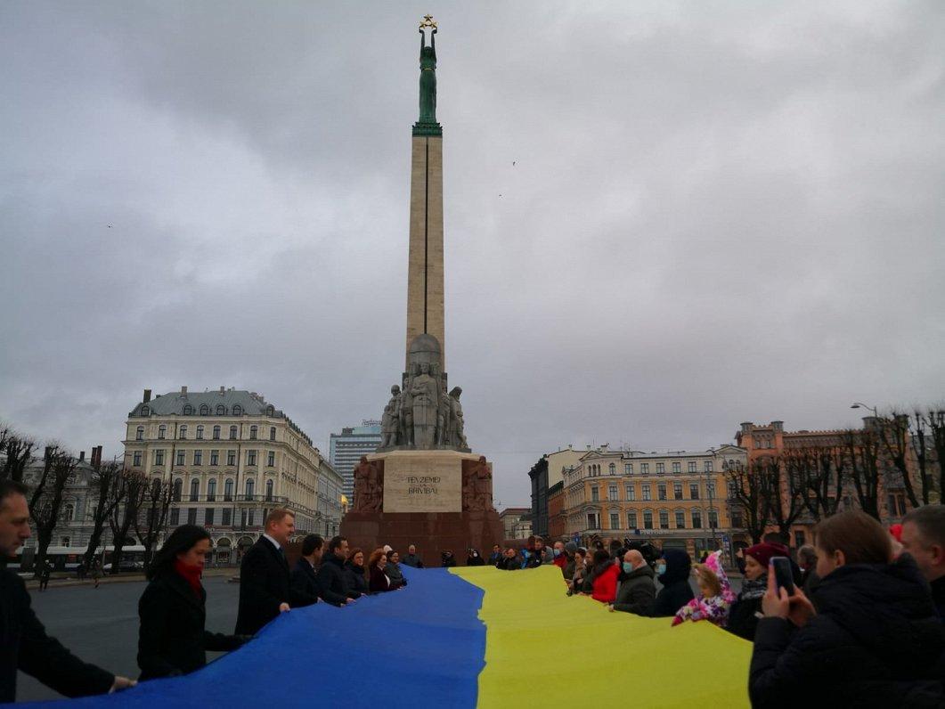 "Together for the victory of Ukraine!". Riga will be lightened up in the colours of the Ukrainian flag on February 24