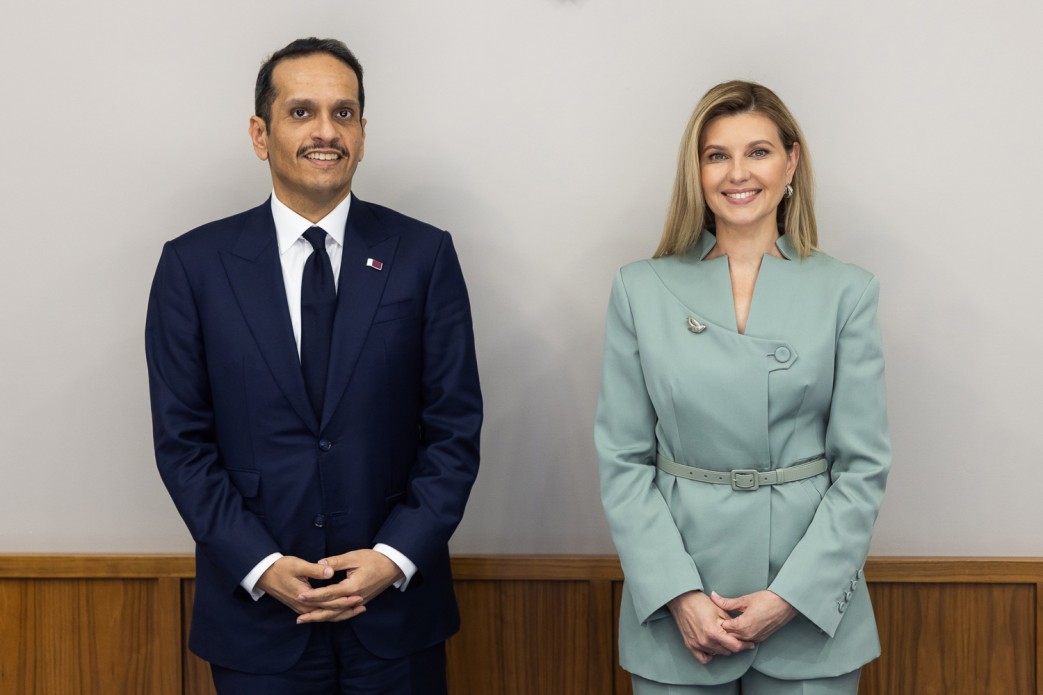 First Lady of Ukraine and the Prime Minister of Qatar discussed the construction of shelters in schools and the reconstruction of the Izyum hospital