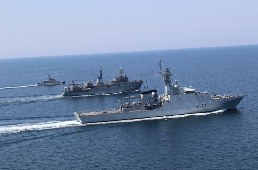 Ukrainian Navy conducted joint manoeuvre with British patrol ship