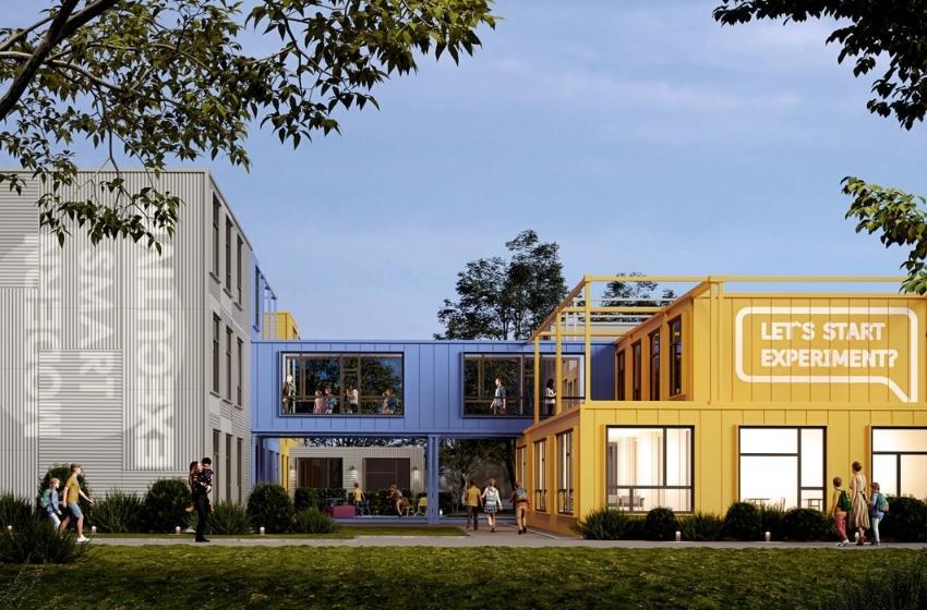 Ukrainian architects have designed a temporary school for migrants
