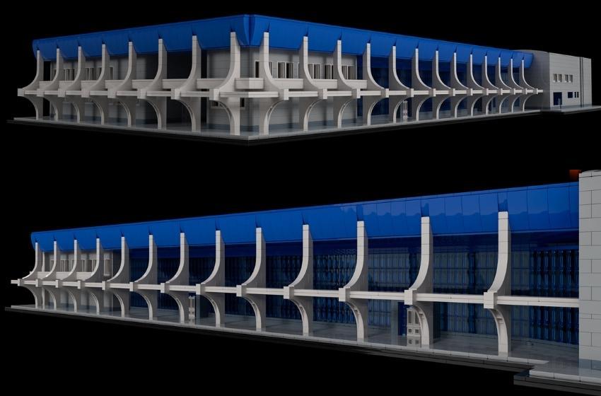 The designer recreated the Mykolaiv airport destroyed by the invaders with Lego