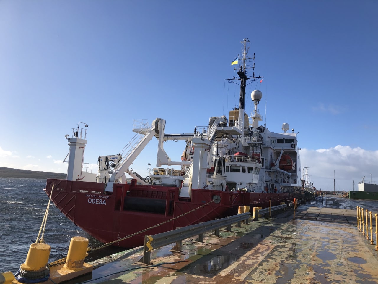 "Noosphere" is in the Falkland Islands and is preparing to move to Cape Town