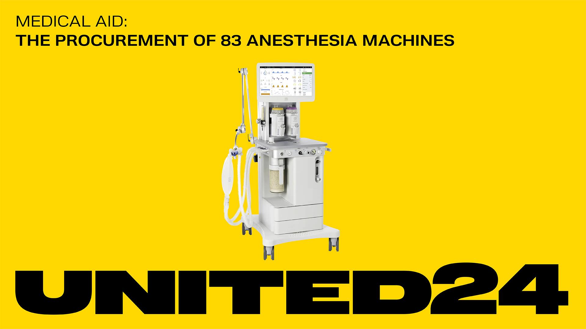 83 anesthesia machines have been purchased