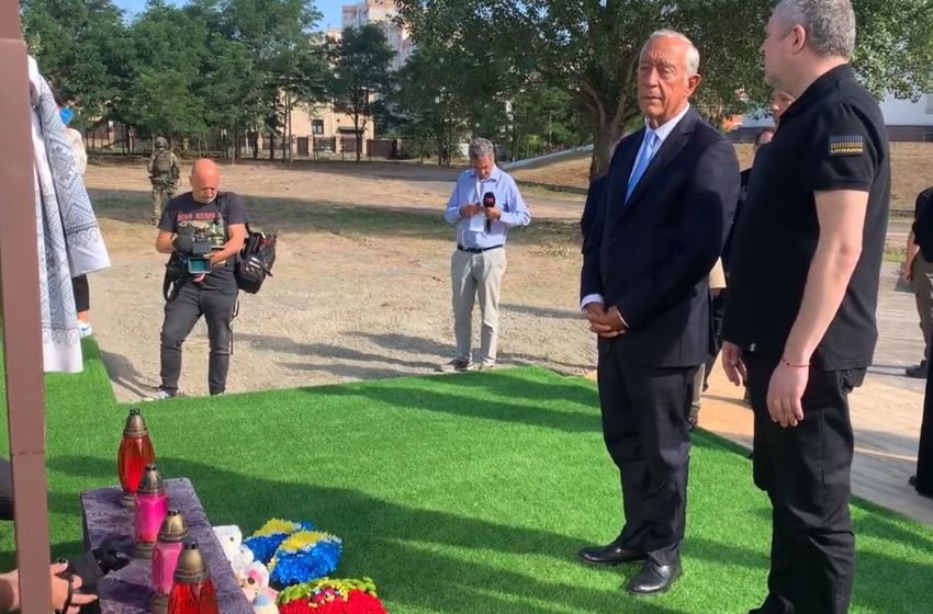 Marcelo Rebelo de Sousa came to Ukraine for the first time and has already visited Bucha