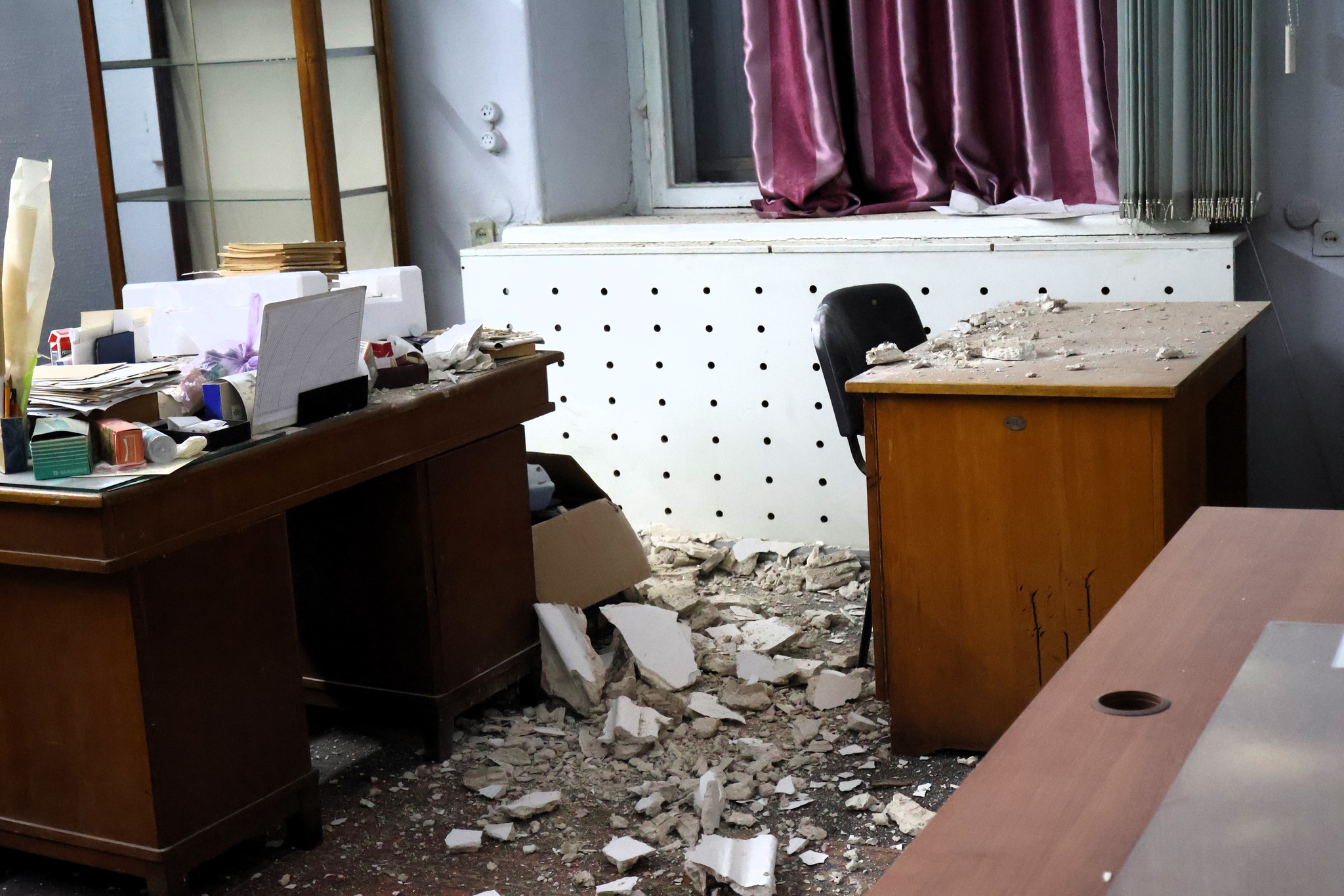 In the Odesa Archaeological Museum, the ceiling collapsed after attacks by the Russian Federation