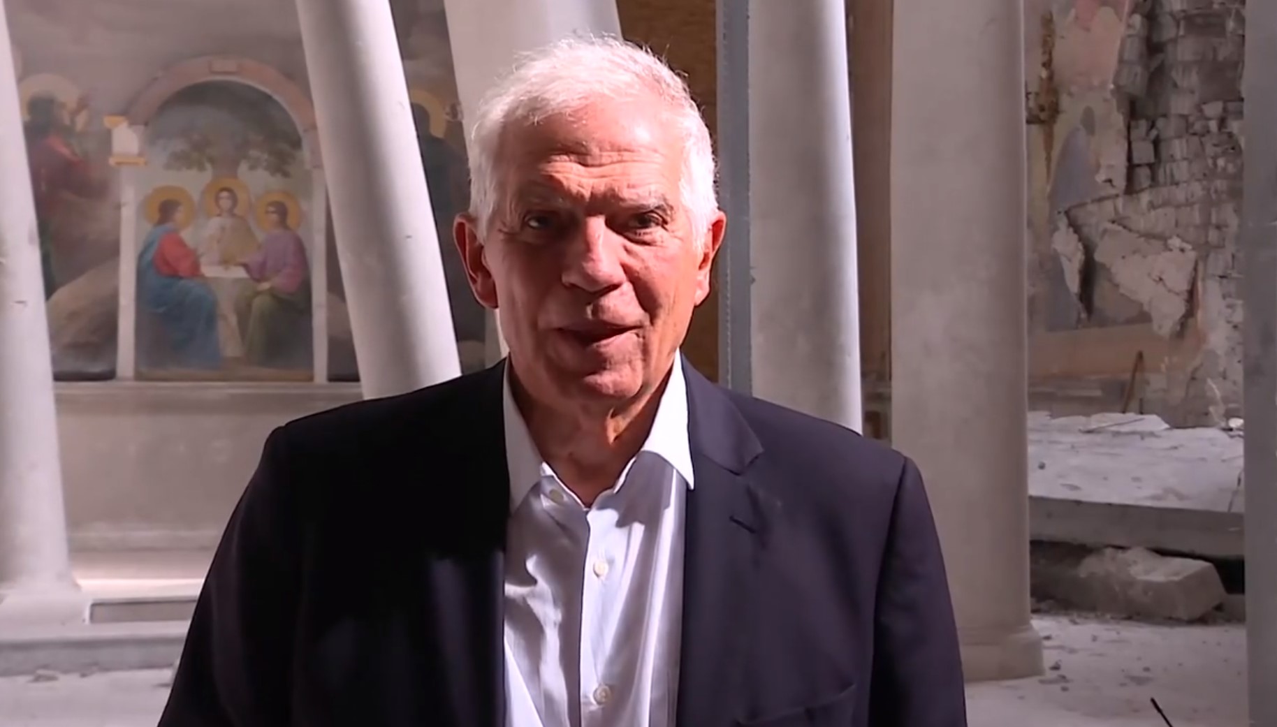 Josep Borrell arrived in Odessa and recorded a video from a church destroyed by Russians